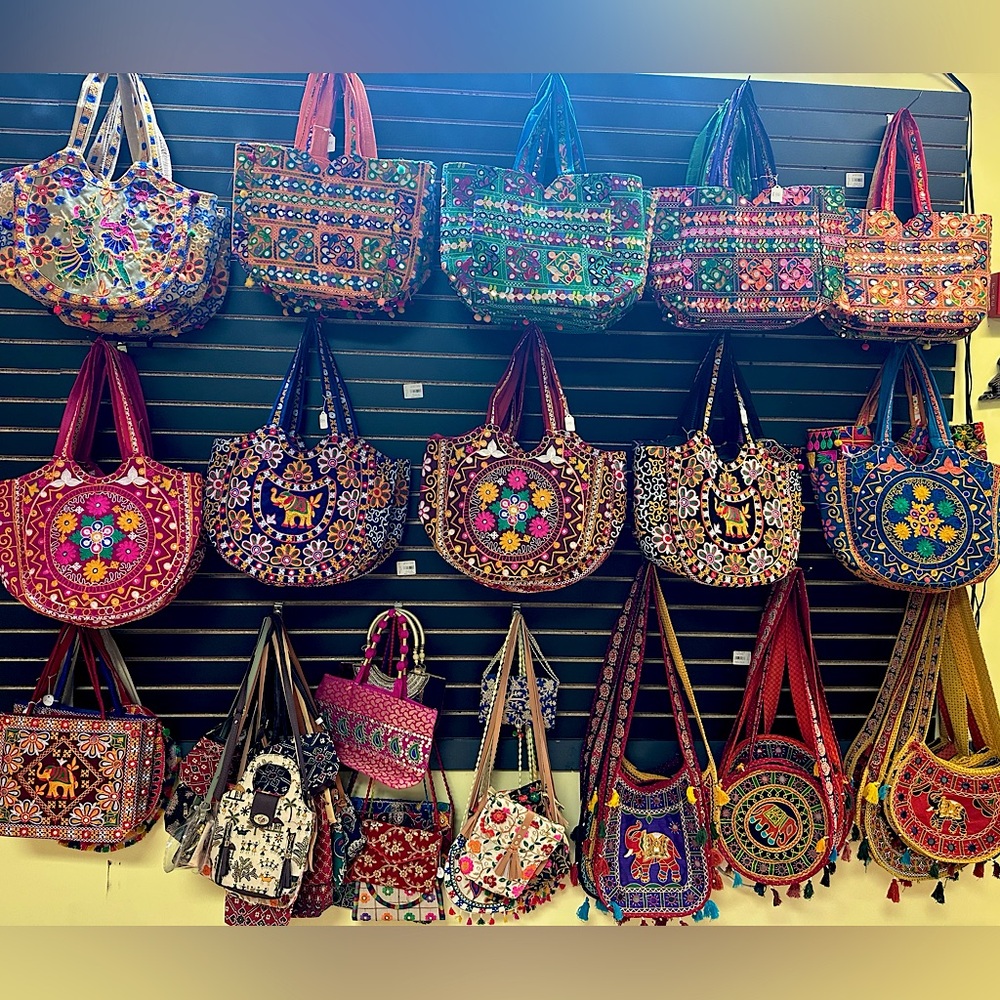 Colorful Embroidered Tote Bags